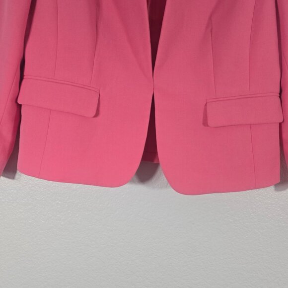 Nine West Womens Blazer Size 10 Pink Open Front Career Workwear Professional - Picture 3 of 10